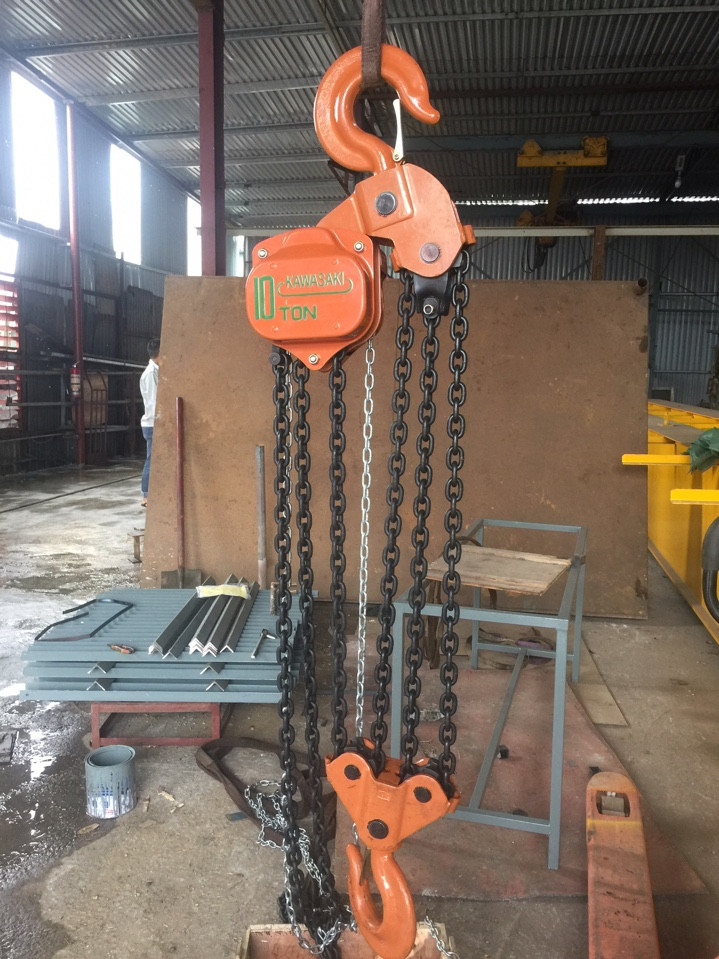 Pa lăng xích kéo tay 10 Tấn Kawasaki